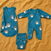 Teal Teddy Bear Print – Gentle Comfort Collection – View 1