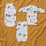 White Teddy Bear Print – Little Wardrobe Collection – View 1