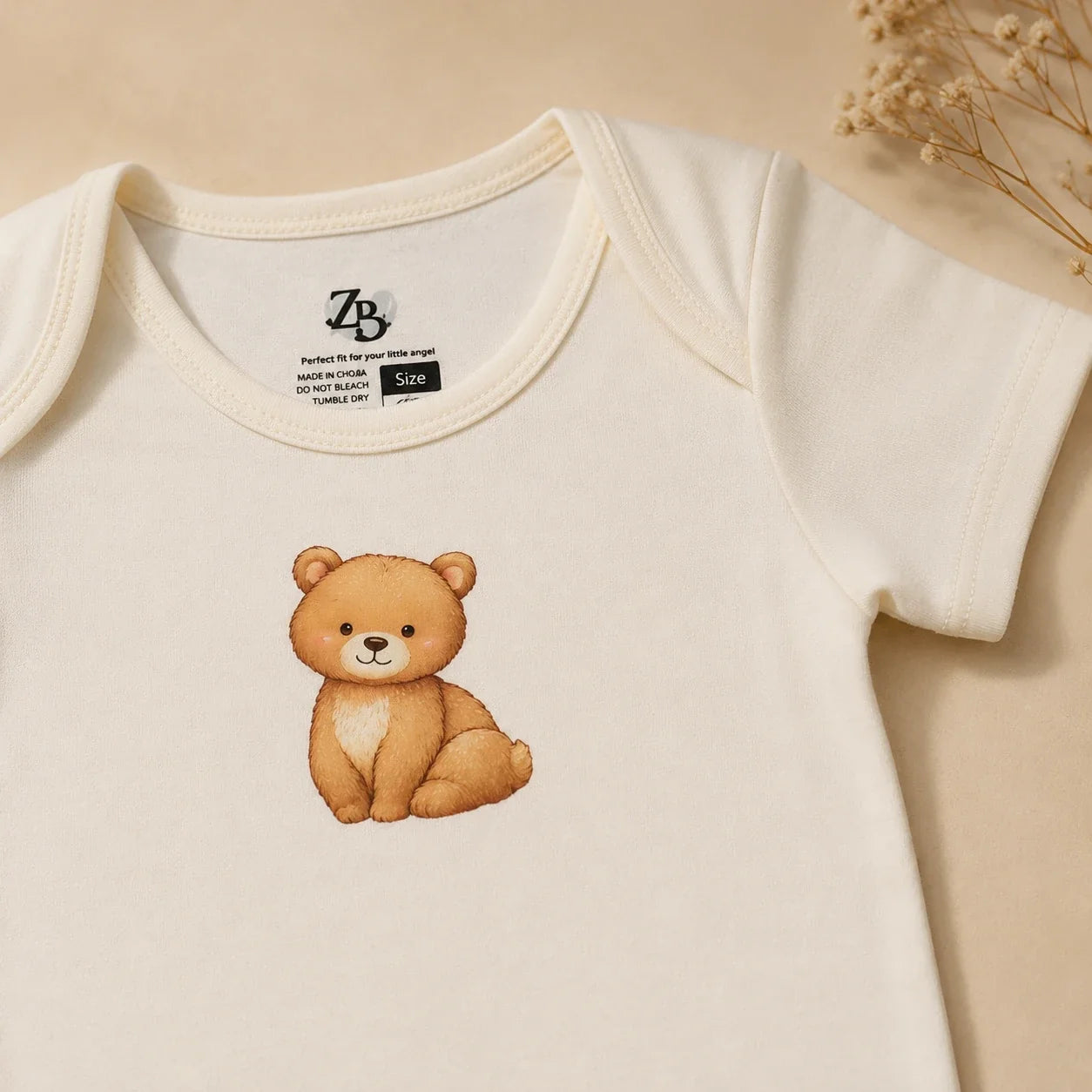 Teddy Bear Preemie NICU Body Suit – view 2 | design:teddy-bear
