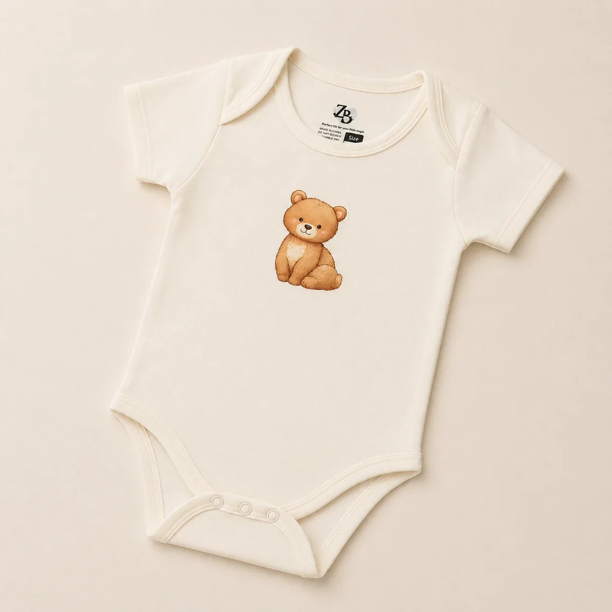Teddy Bear Preemie NICU Body Suit – view 3 | design:teddy-bear