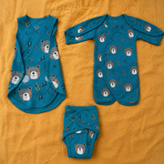 Teal Teddy Bear Print – Tiny Beginnings Collection – View 1