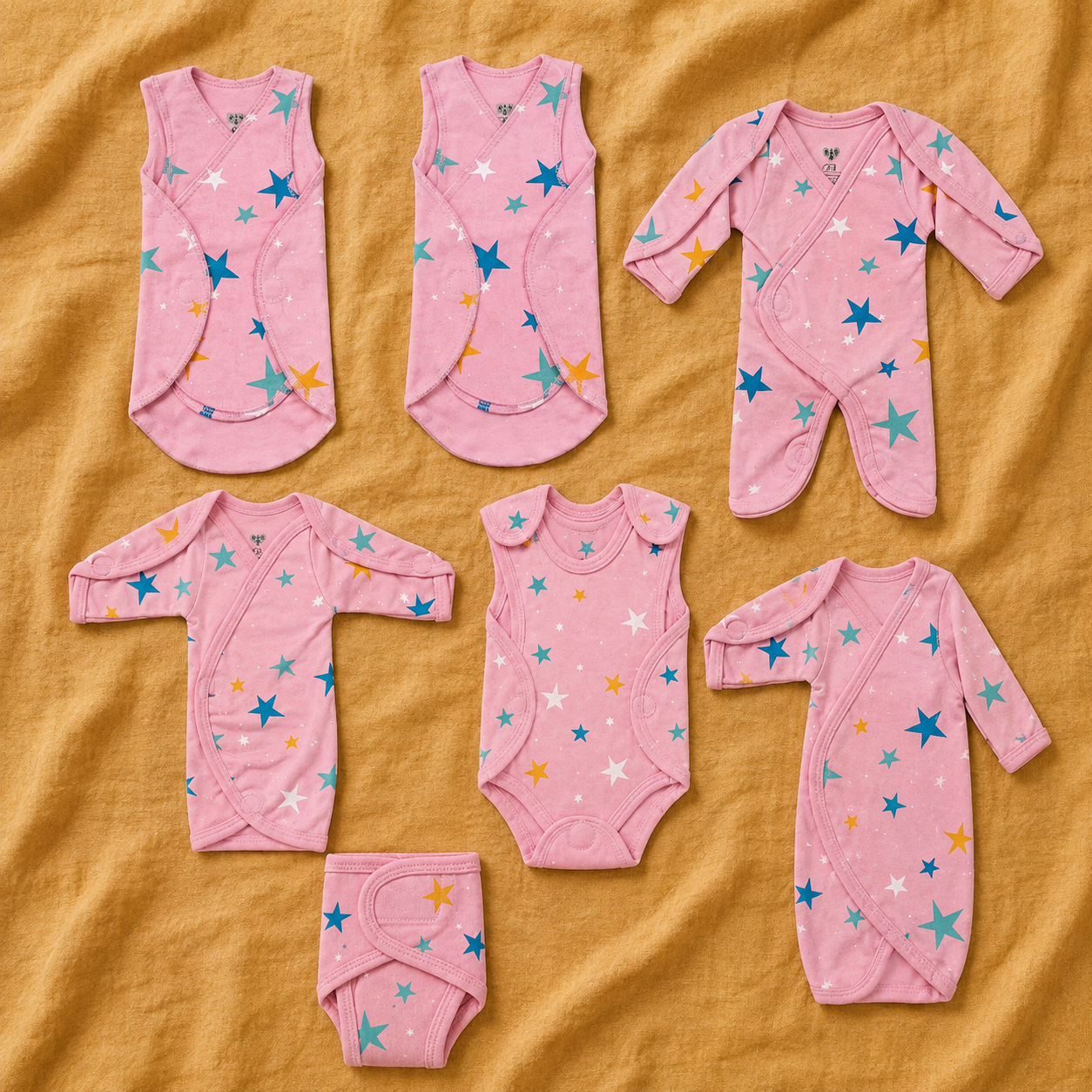 Pink Star Print – Tiny Essentials Collection – View 1