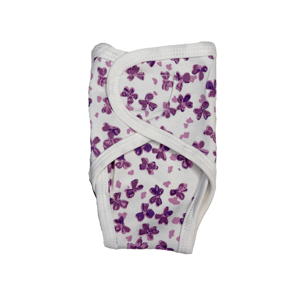 Preemie Diaper Covers – Cute Violet Flowers Pattern - Zahra Batool 