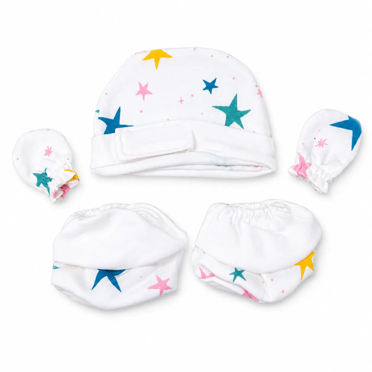 White Star Print – Preemie / NICU Accessories Set – View 1