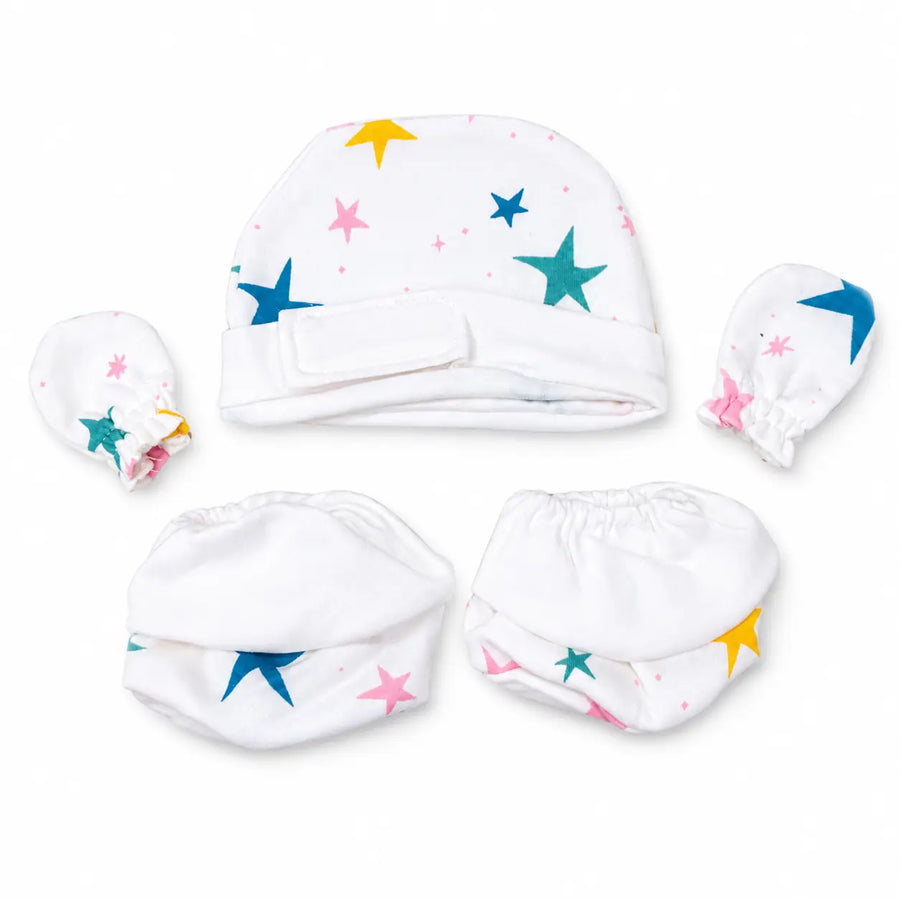 White Star Print – Preemie / NICU Accessories Set – View 1