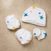 White Star Print – Preemie / NICU Accessories Set – View 2
