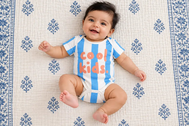 Baby wearing the ZB Cool Kids bodysuit