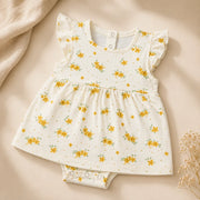 Mini Floral | ZB baby frock front view newborn to 12 months