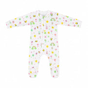 ZB Baby Romper Zipper Little Ladybug print front view on white background