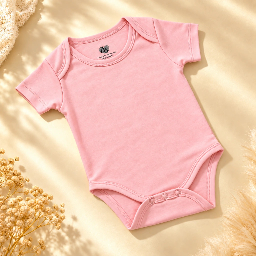 Crystal Rose | ZB Baby Basic Bodysuit – angled full luxury gold