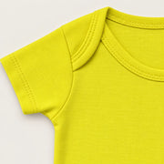 Lemon | ZB Baby Basic Bodysuit – envelope shoulder detail warm