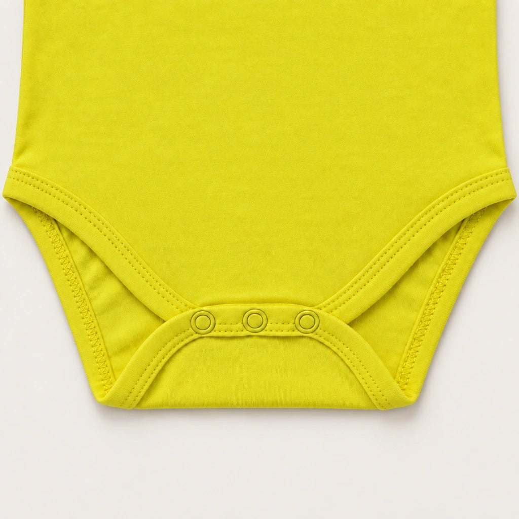 Lemon | ZB Baby Basic Bodysuit – snap detail warm