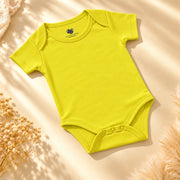 Lemon | ZB Baby Basic Bodysuit – angled full luxury gold
