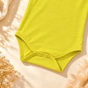 Lemon | ZB Baby Basic Bodysuit – three snaps detail angle luxury gold