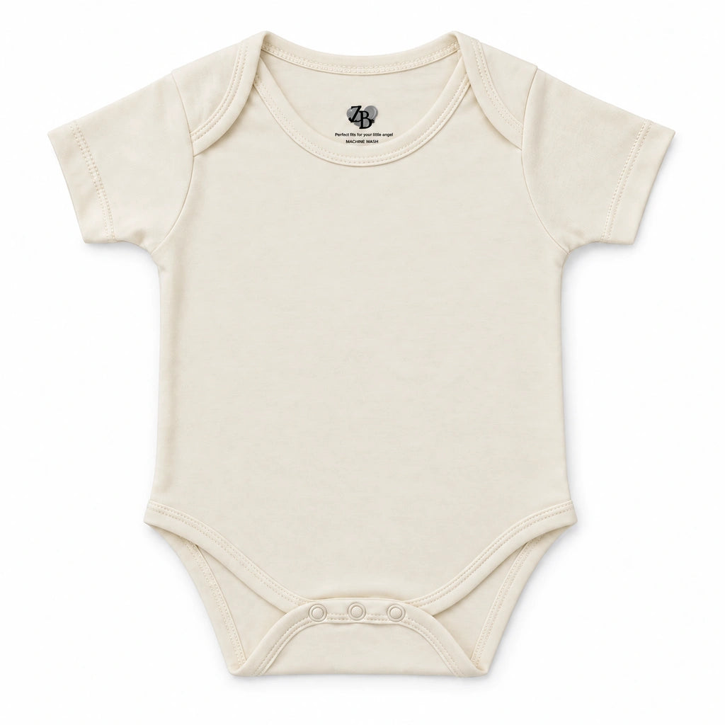 Off White | ZB Baby Basic Bodysuit – front white