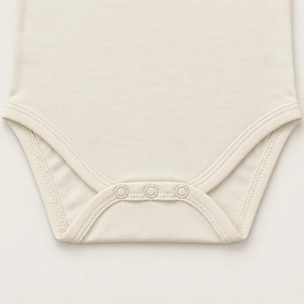 Off White | ZB Baby Basic Bodysuit – snap detail warm