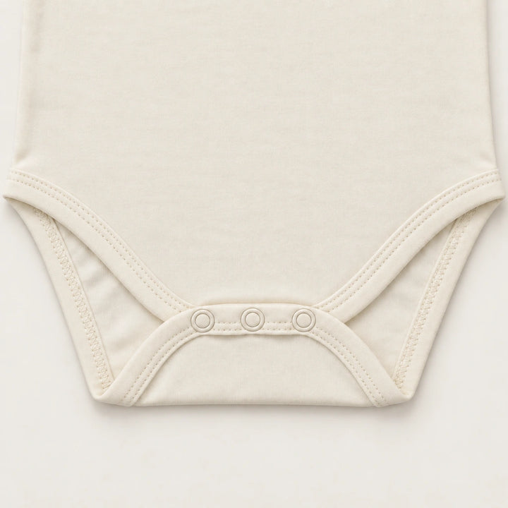 Off White | ZB Baby Basic Bodysuit – snap detail warm
