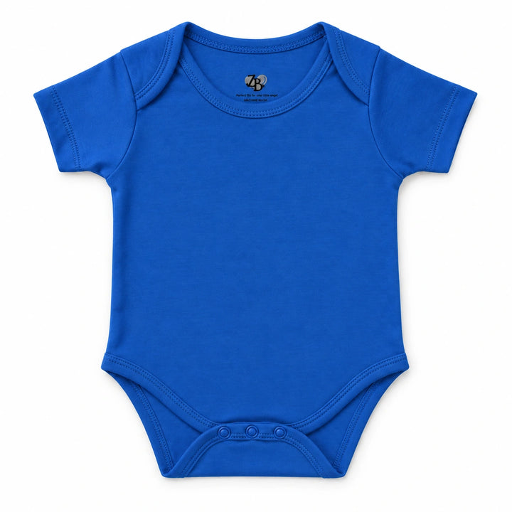 Royal Blue | ZB Baby Basic Bodysuit – front white