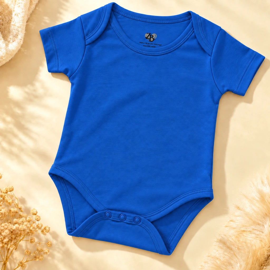 Royal Blue | ZB Baby Basic Bodysuit – full diagonal luxury gold