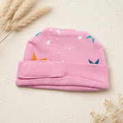 Pink Star Print – Preemie / NICU Cap – View 3