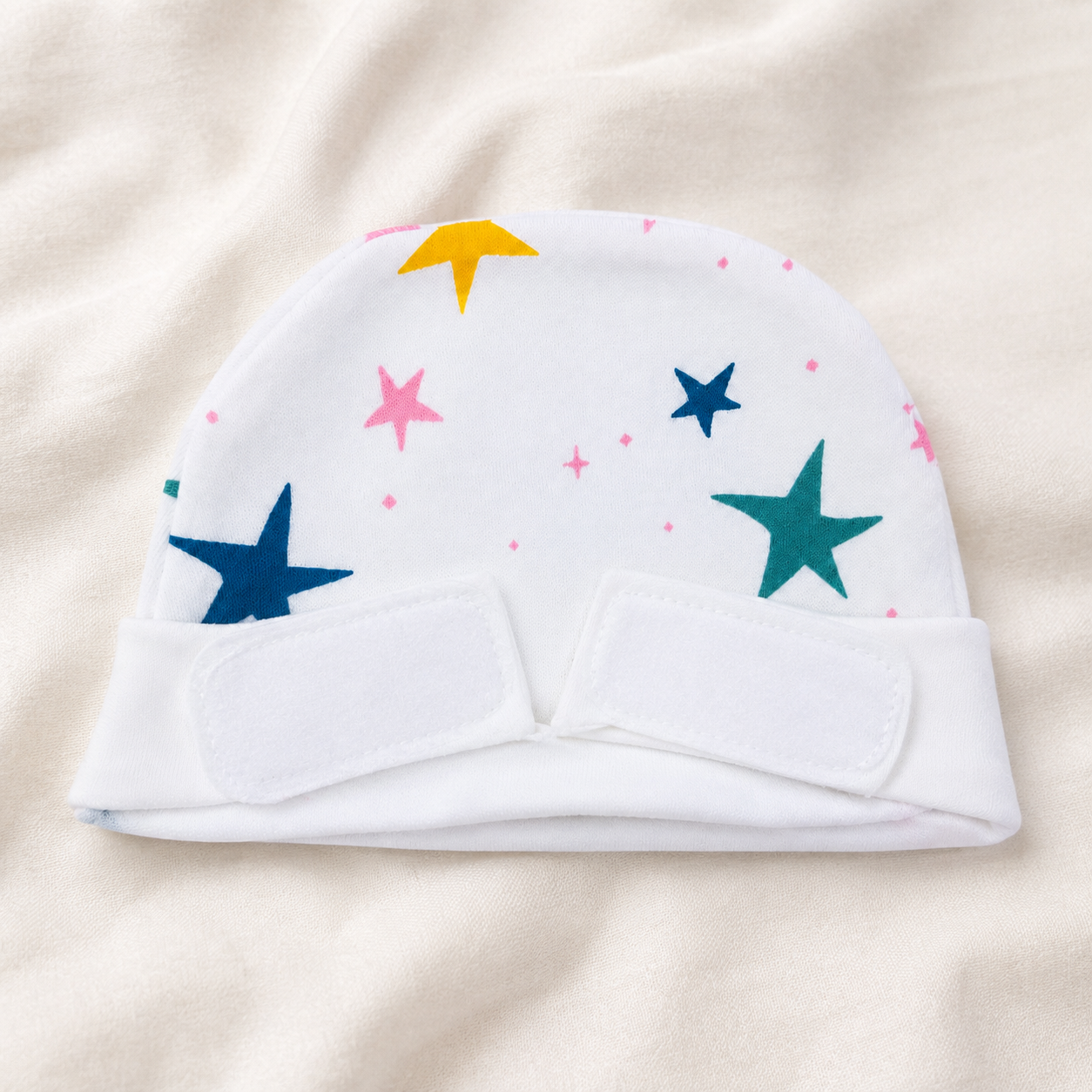White Star Print – Preemie / NICU Cap – Updated Accessories View 2