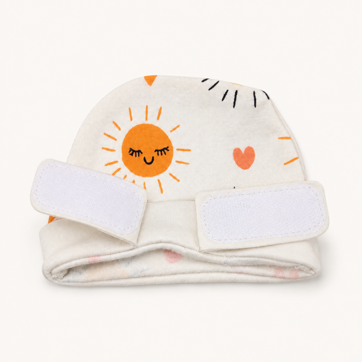 White Sun Print – Preemie / NICU Cap – Updated Accessories View 3