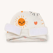 White Sun Print – Preemie / NICU Cap – Updated Accessories View 3