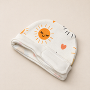 White Sun Print – Preemie / NICU Cap – Updated Accessories View 4