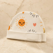 White Sun Print – Preemie / NICU Cap – View 3