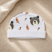 White Teddy Bear Print – Preemie / NICU Cap – Updated Accessories View 2