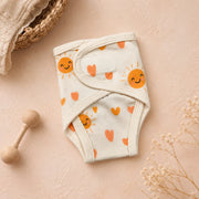White Sun Print – Preemie / NICU Diaper Cover – View 2
