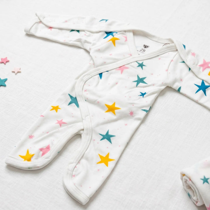White Star Print – Preemie / NICU Full Body Suit – View 3
