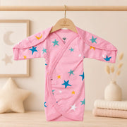 Pink Star Print – Preemie / NICU Full Sleeves Shirt – View 3