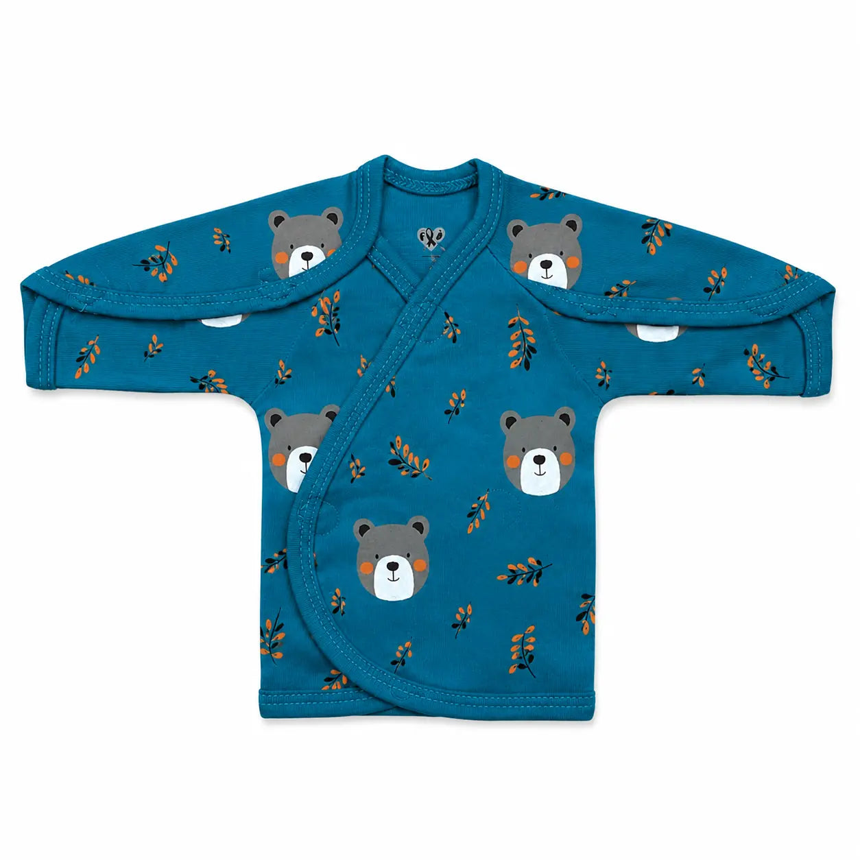 Teal Teddy Bear Print – Little Wardrobe Collection – View 3