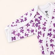 White Cute Flower Print – Preemie / NICU Full Sleeves Shirt – View 3
