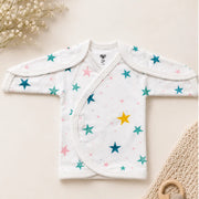 White Star Print – Preemie / NICU Full Sleeves Shirt – View 2
