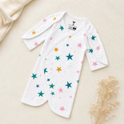 White Star Print – Preemie / NICU Half Body Suit – View 2