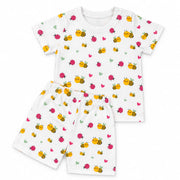 Ladybug and Bee | ZB ladybug and bee-print top and shorts baby set, full outfit view
