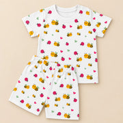 Ladybug and Bee | ZB ladybug and bee-print top and shorts baby set, alternate view 2