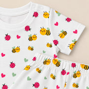 Ladybug and Bee | ZB ladybug and bee-print top and shorts baby set, alternate view 4