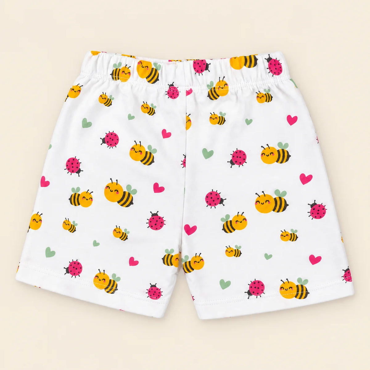 Ladybug and Bee | ZB ladybug and bee-print top and shorts baby set, alternate view 5