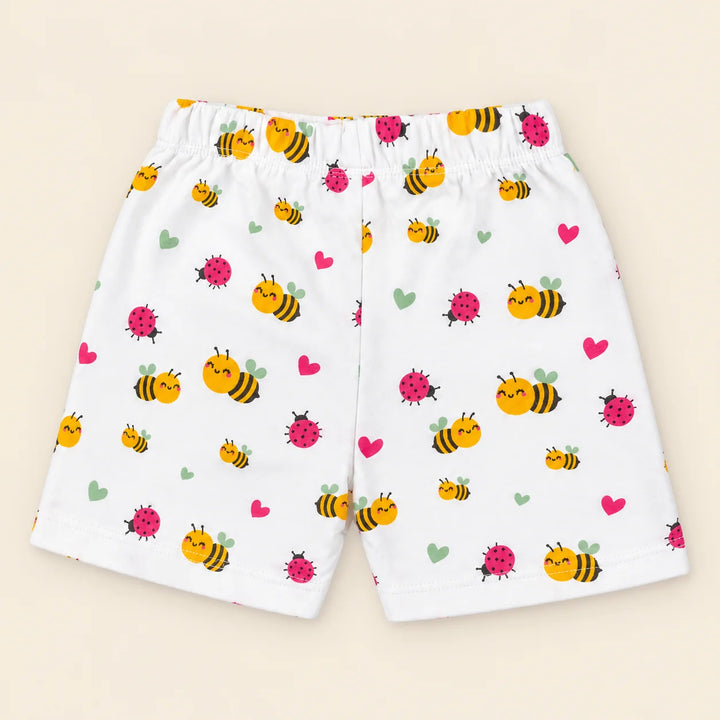 Ladybug and Bee | ZB ladybug and bee-print top and shorts baby set, alternate view 5