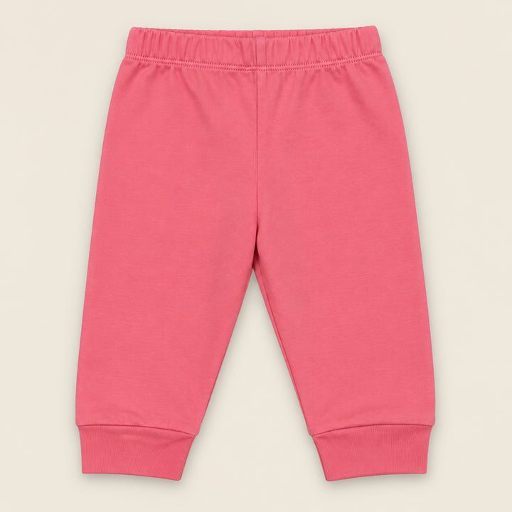 Little Bee | ZB printed long-sleeve top and pink trousers baby set, alternate view 4