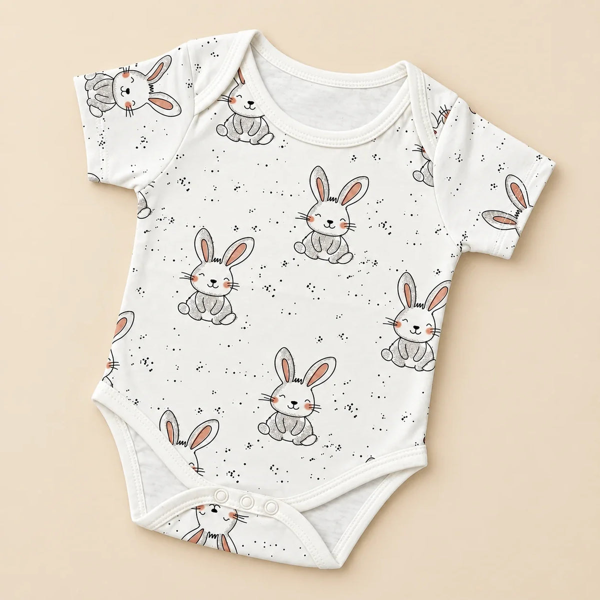 Little Bunny | ZB short-sleeve baby bodysuit, alternate view 1