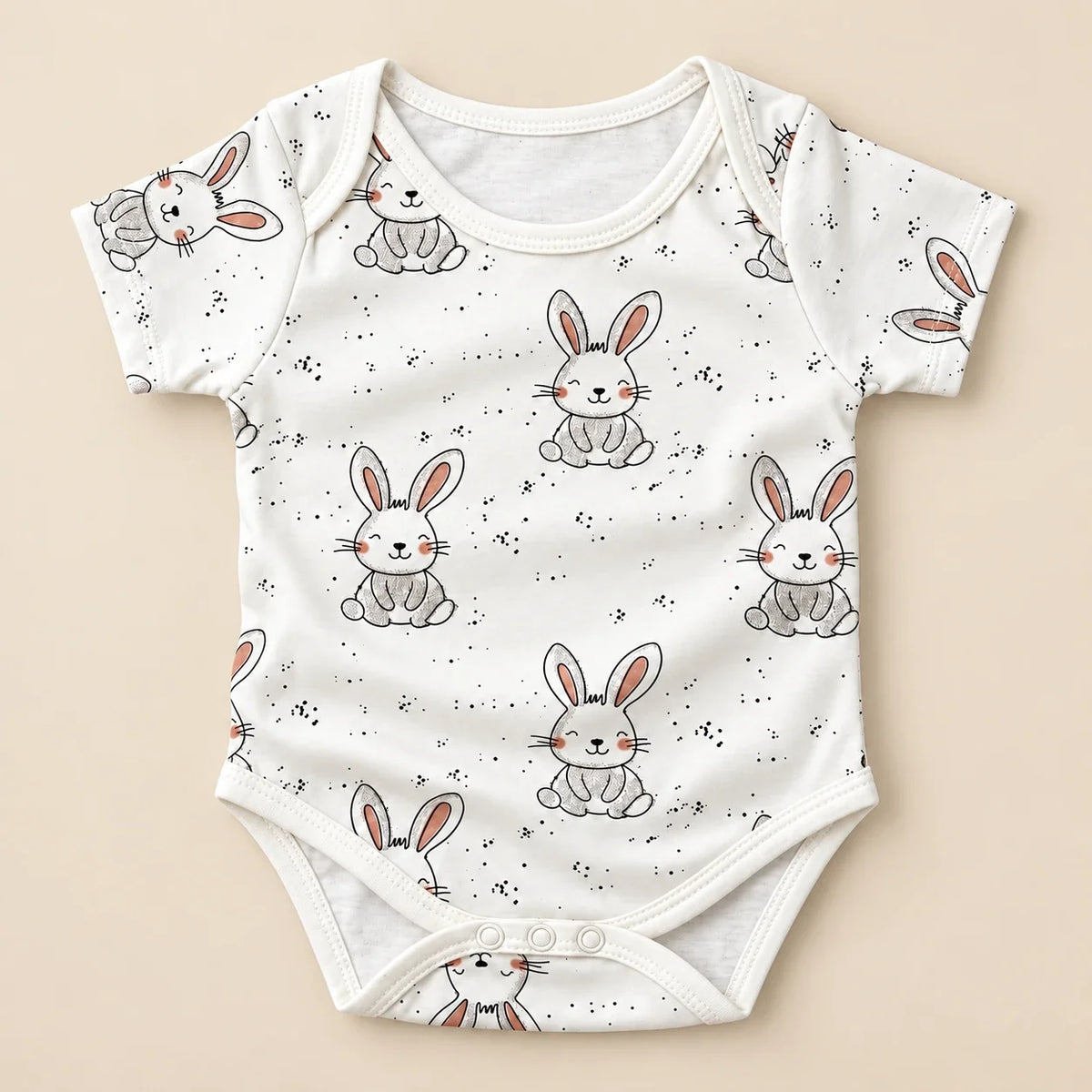Little Bunny | ZB short-sleeve baby bodysuit, alternate view 2