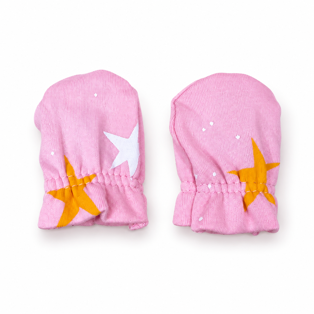 Pink Star Print – Preemie / NICU Mittens – Updated Accessories View 1