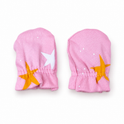Pink Star Print – Preemie / NICU Mittens – Updated Accessories View 1