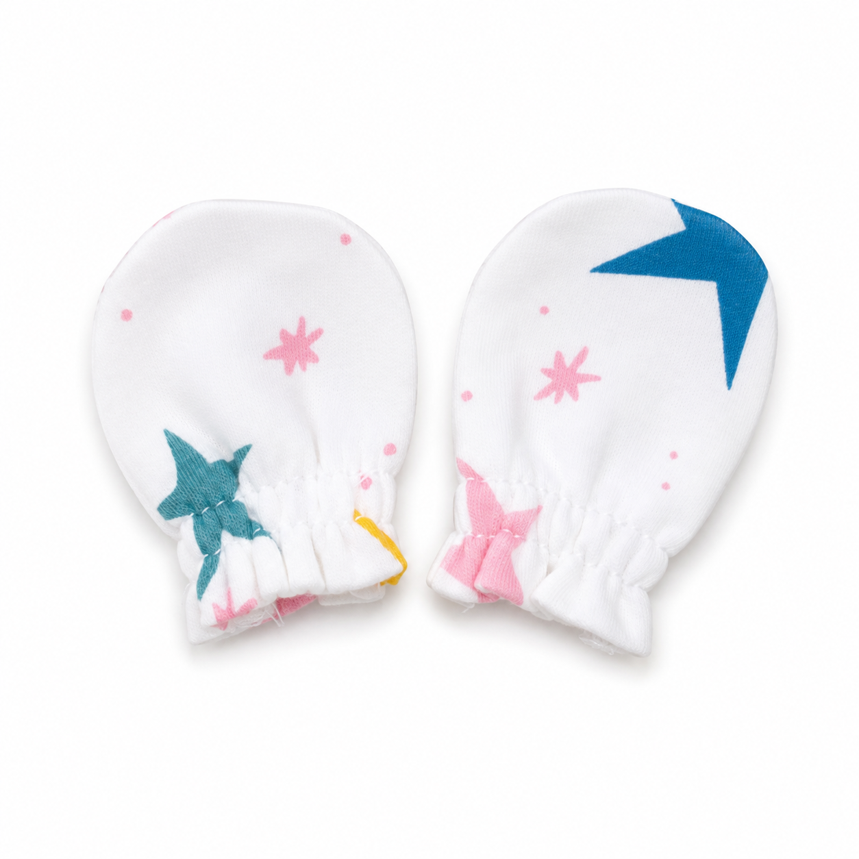White Star Print – Preemie / NICU Mittens – Updated Accessories View 1