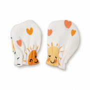 White Sun Print – Preemie / NICU Mittens – Updated Accessories View 1
