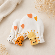 White Sun Print – Preemie / NICU Mittens – Updated Accessories View 4